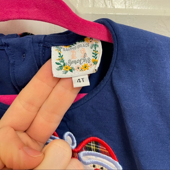 Saving Grace Smocked Santa Blouse - Picture 3 of 10